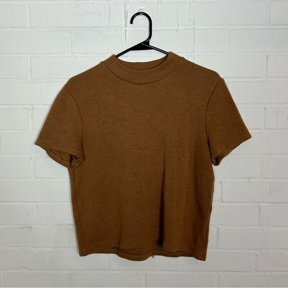 Zara Tops - Zara Tan Knit Short Sleeve Top